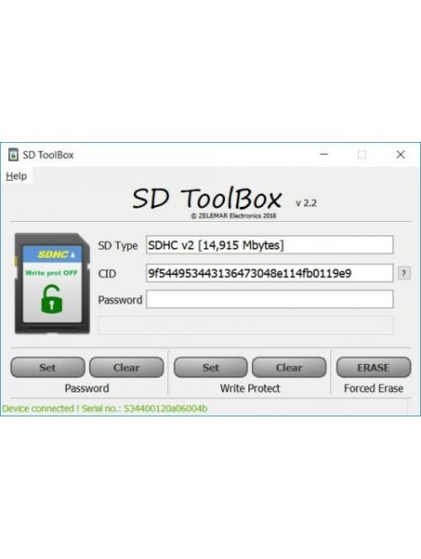SD Card Toolbox fot CID / CSD managing